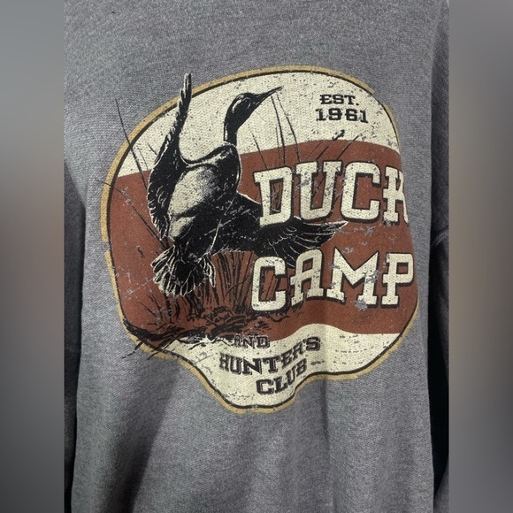 American Tradition Men's Size XL Solid Grey Long Sleeve crewneck Sweatshirt - Picture 2 of 9